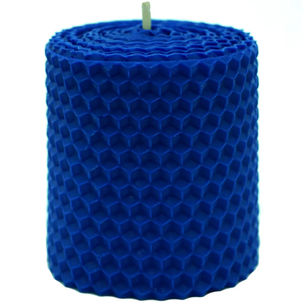 Свеча вощинная цилиндр синяя 6x6.5 см EVIS STLM-2166268