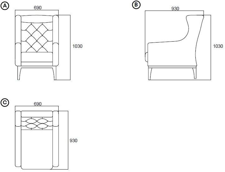 Enza Home Кресло из кожзаменителя с подлокотниками Chelsea sun-id-1392250 - Вид №2