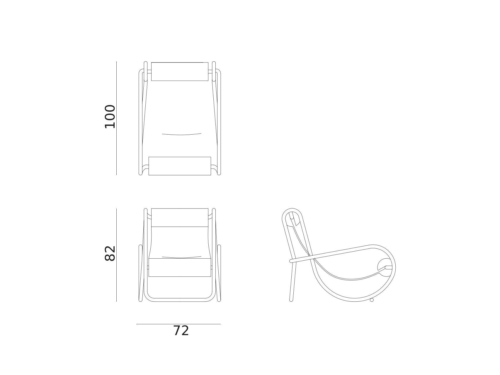 Тканевый шезлонг с подлокотниками Exteta Locus Solus ARCH-00105356 - Вид №10