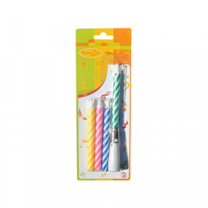 22211 Набор свечей для торта музыкальные 65 г 4 шт. Патибум