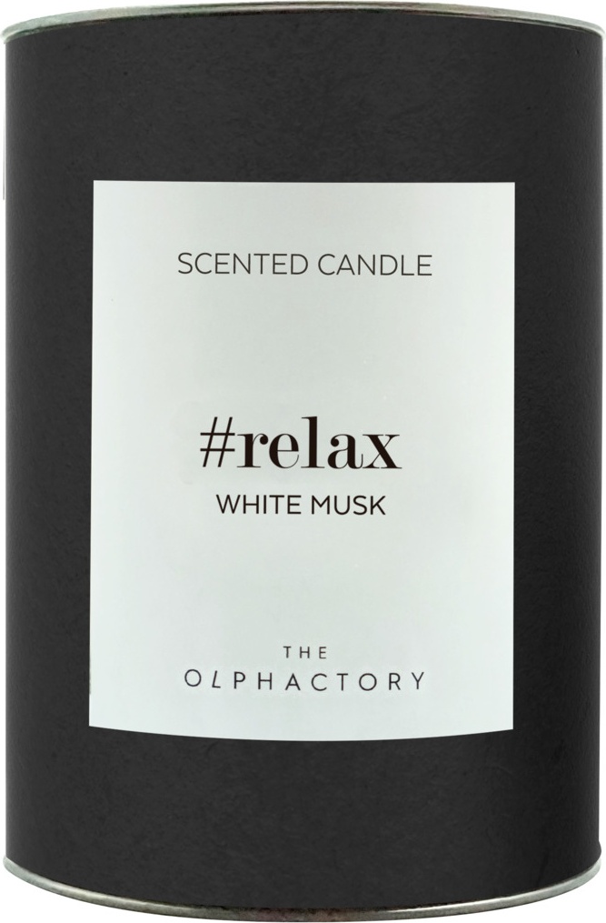 10656786 Ambientair Свеча ароматическая The Olphactory RELAX Black Белый мускус 40 ч Воск 