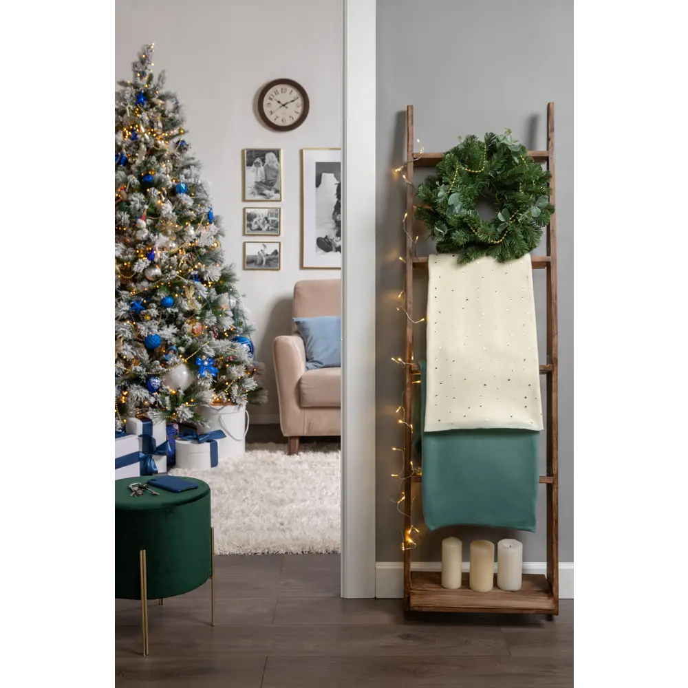 Плед «Звёздочки» 130x170 см флис цвет бежевый Santreyd Новый Год STLM-2144961 - Вид №2