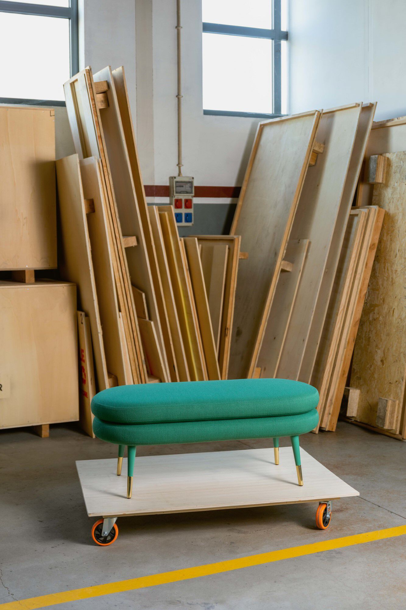 Бархатная мягкая скамейка ROYAL STRANGER MARSHMALLOW ARCH-00109711 - Вид №6