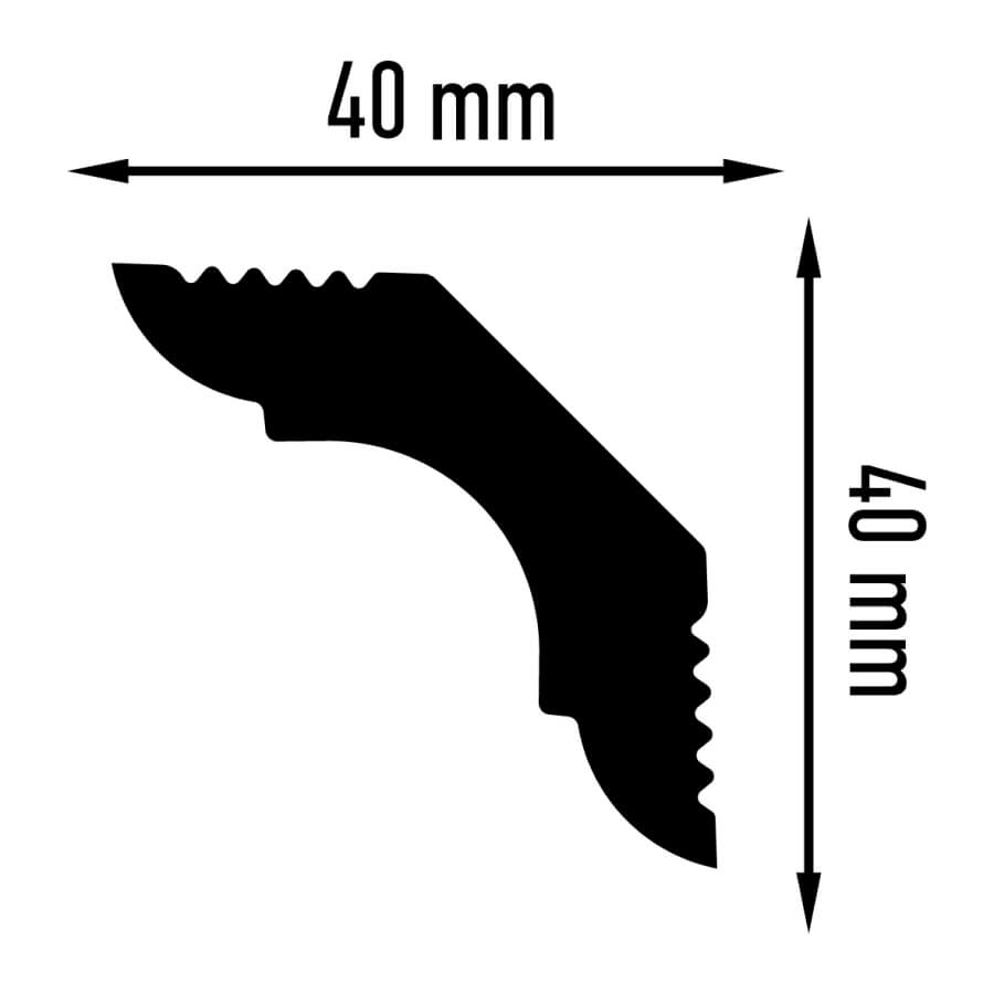 Плинтус потолочный Плинтэкс E 40/40 (100 шт) STSR-2062 - Вид №1