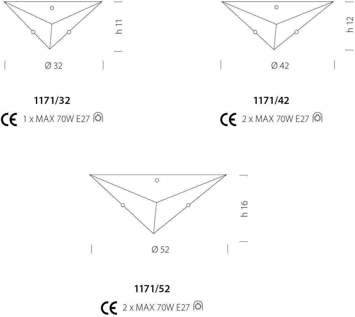 Sylcom Настенный светильник из стекла / потолочный светильник Memmo 1171 - Вид №3