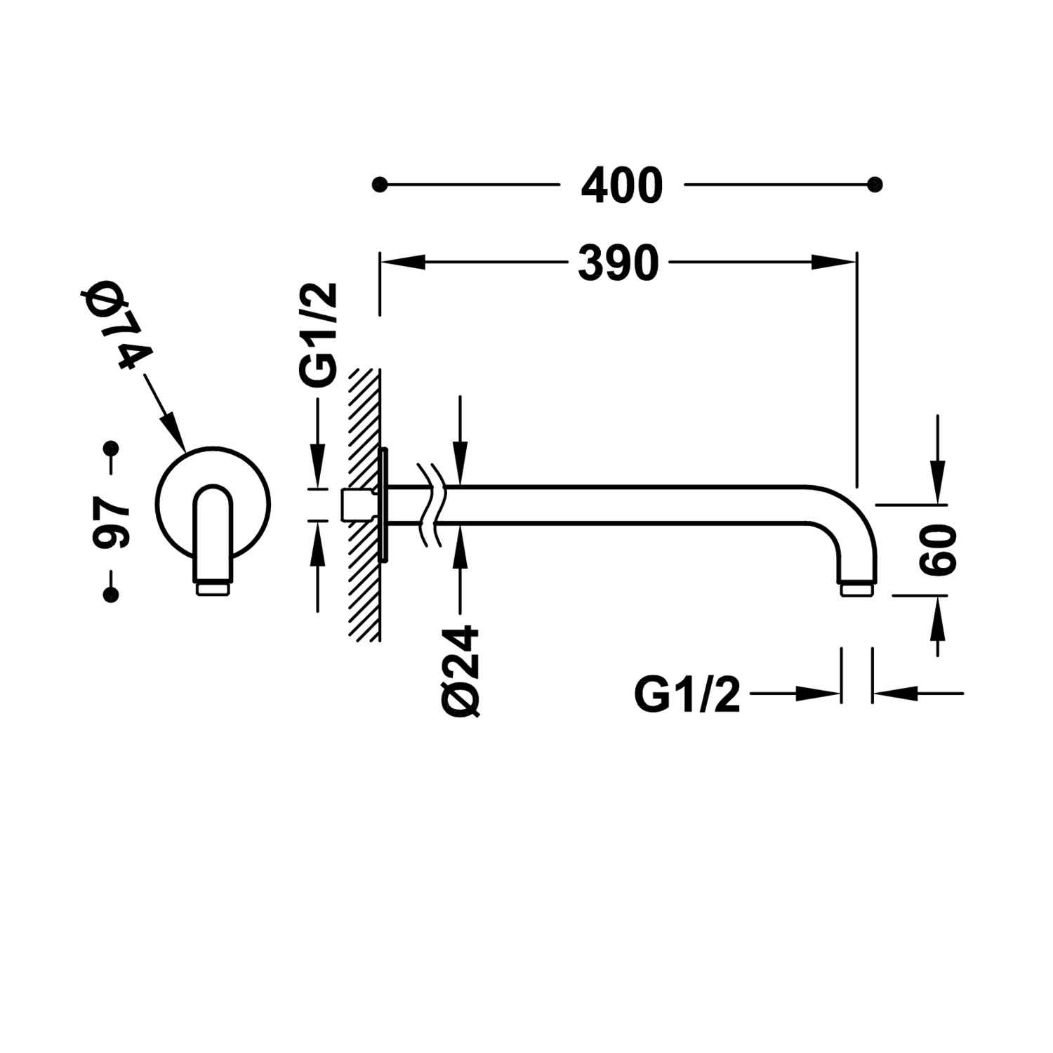 Настенный кронштейн-13463303 TRES Showers - Вид №1