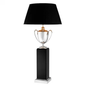 Настольная лампа Dominicus от Eichholtz черная 109573 EICHHOLTZ ИНТЕРЬЕРНЫЕ 061915 Прозрачный;хром;черный