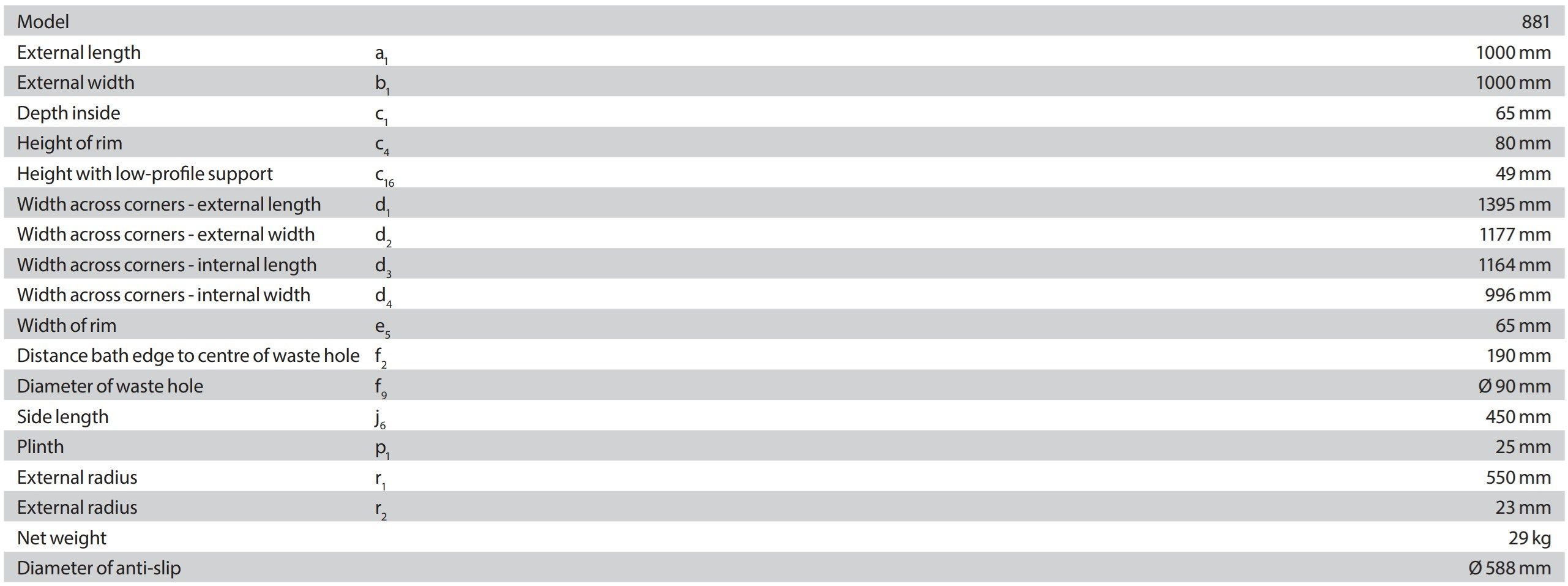 Антискользящий угловой душевой поддон из эмалированной стали KALDEWEI Arrondo ARCH-00105931 - Вид №4