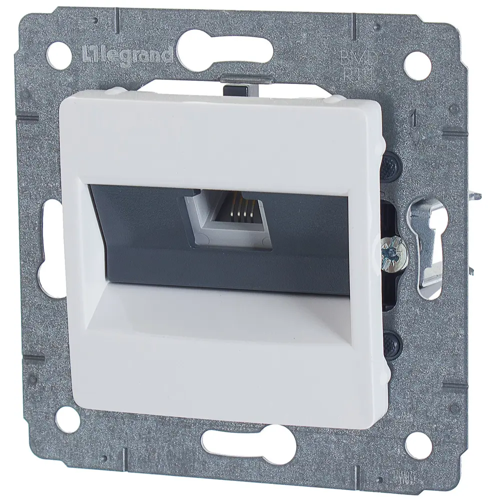 Телефонная розетка встраиваемая Legrand Cariva RJ11, цвет белый STLM-2151617 - Вид №2