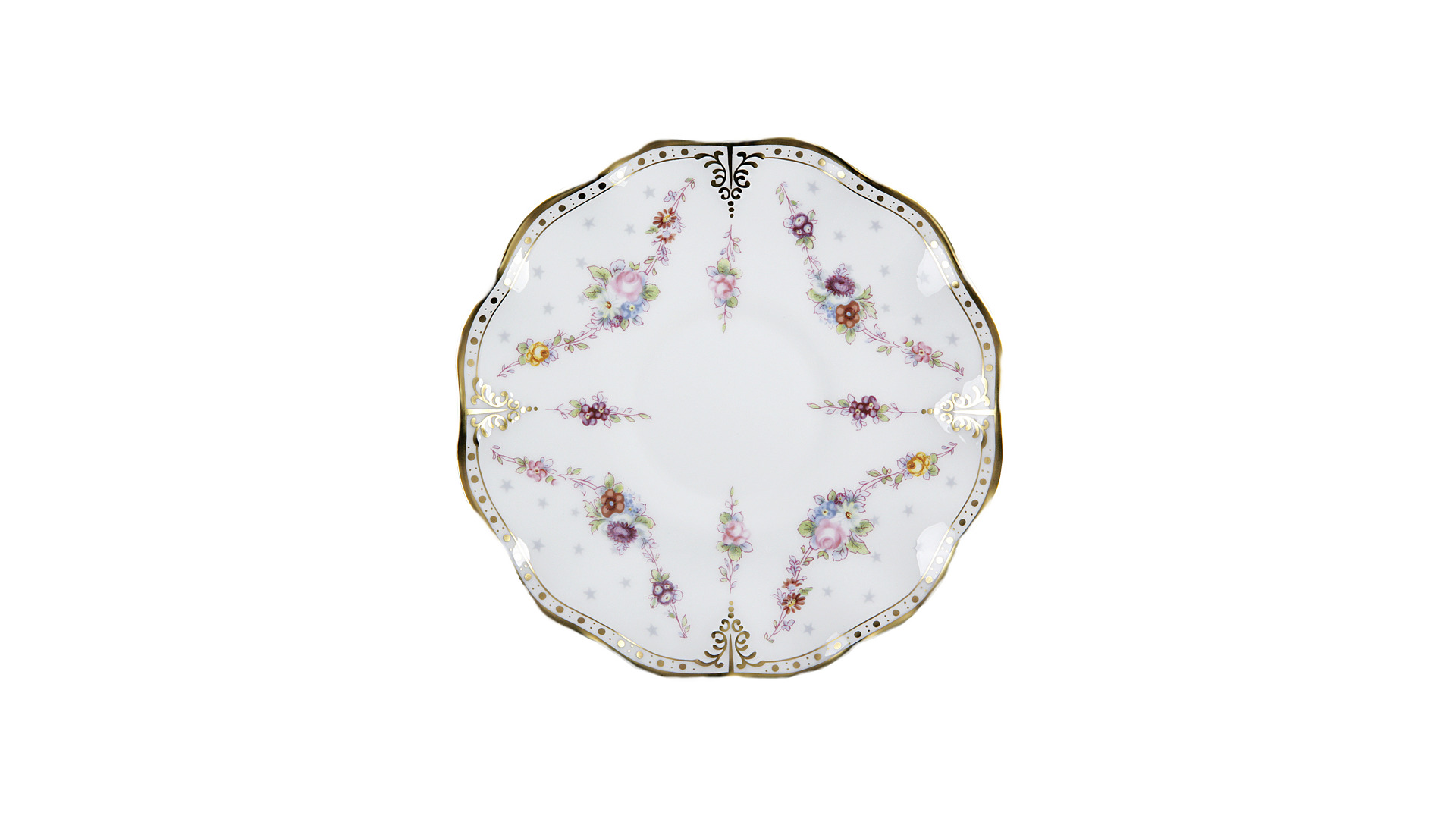 10676168 Royal Crown Derby Сервиз чайный Royal Crown Derby Роял Антуанетта на 6 персон 21 предмет, фарфор Фарфор костяной  - Вид №5