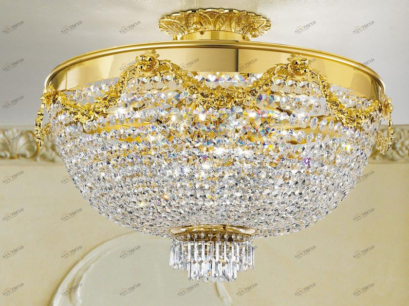 Masiero Потолочный светильник из металла с кристаллами Impero & deco sun-id-1364880