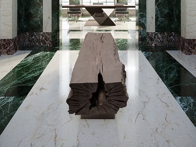 Скамья из ископаемого дуба Teúkhō KORMOS ARCH-00121998 - Вид №5