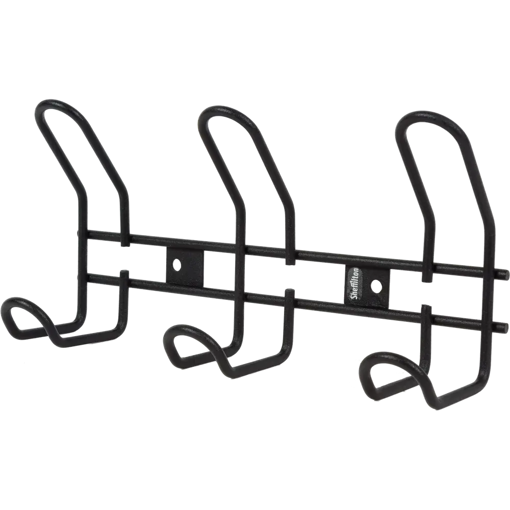 Вешалка настенная SHT-WH14-3 26.5х13 см, металл, цвет чёрный муар Sheffilton STLM-2032566