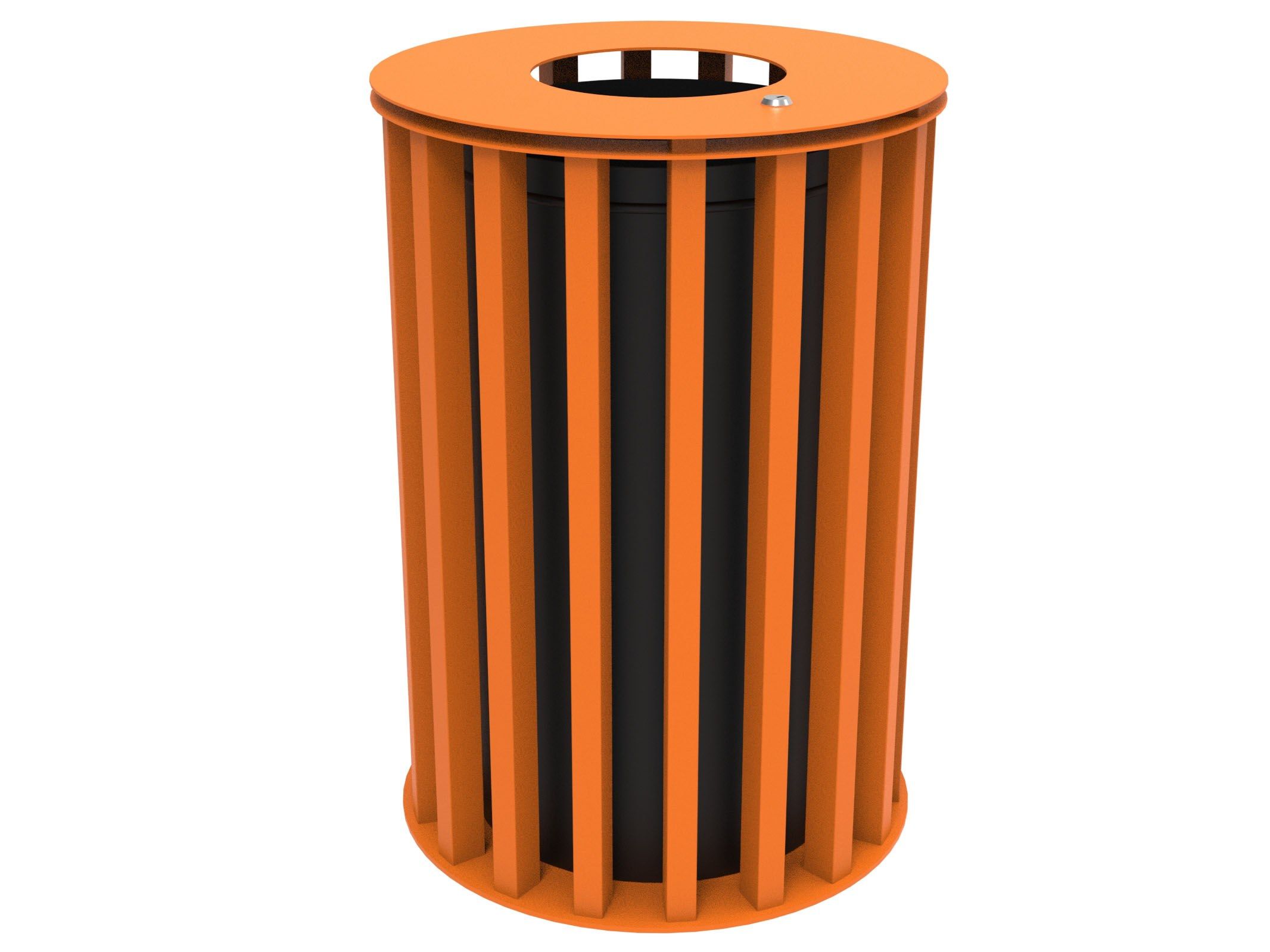 Оцинкованная стальная корзина для мусора с крышкой Lazzari Динамо ARCH-00087800 - Вид №3