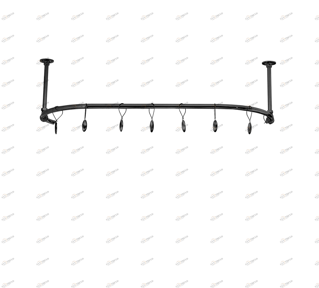 Gentry Home Карниз для штор для душа Shower curtain rail Темный никель GH100400 