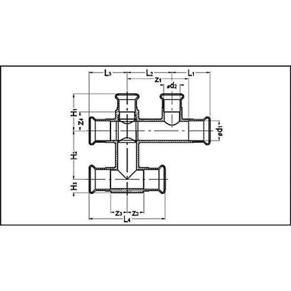 124580115 SANHA 24580.1 пресс-распределитель потоков без изоляции, ВПр 15 мм  - Вид №1
