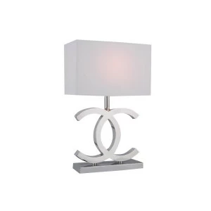 Настольная лампа BT-1001 nickel от Delight Collection DELIGHT COLLECTION ИНТЕРЬЕРНЫЕ 244895 Белый