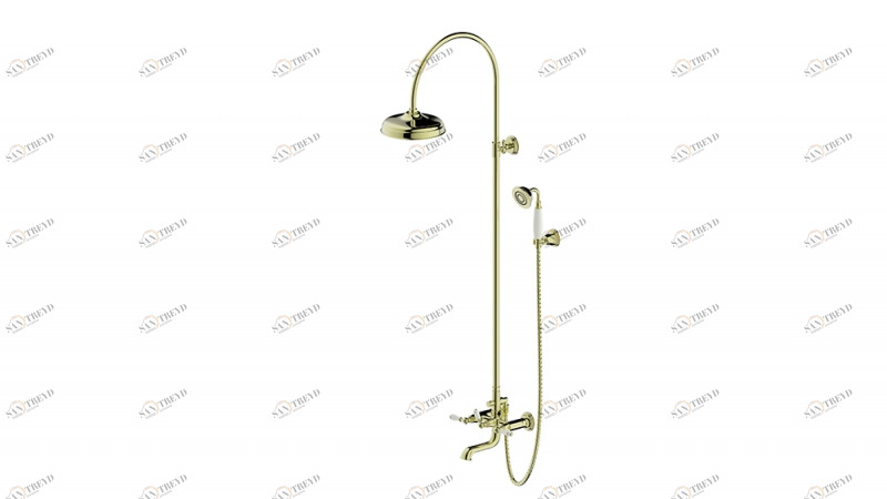 Душевая колонна со смесителем для ванны ART F65193BAF-A2-RUS (золото) bravat