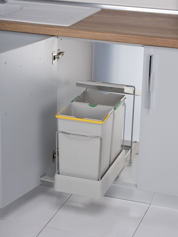 Контейнер для мусора на дверцу Gamma 400/28 Light Grey NAVAKO 10014 - Вид №3