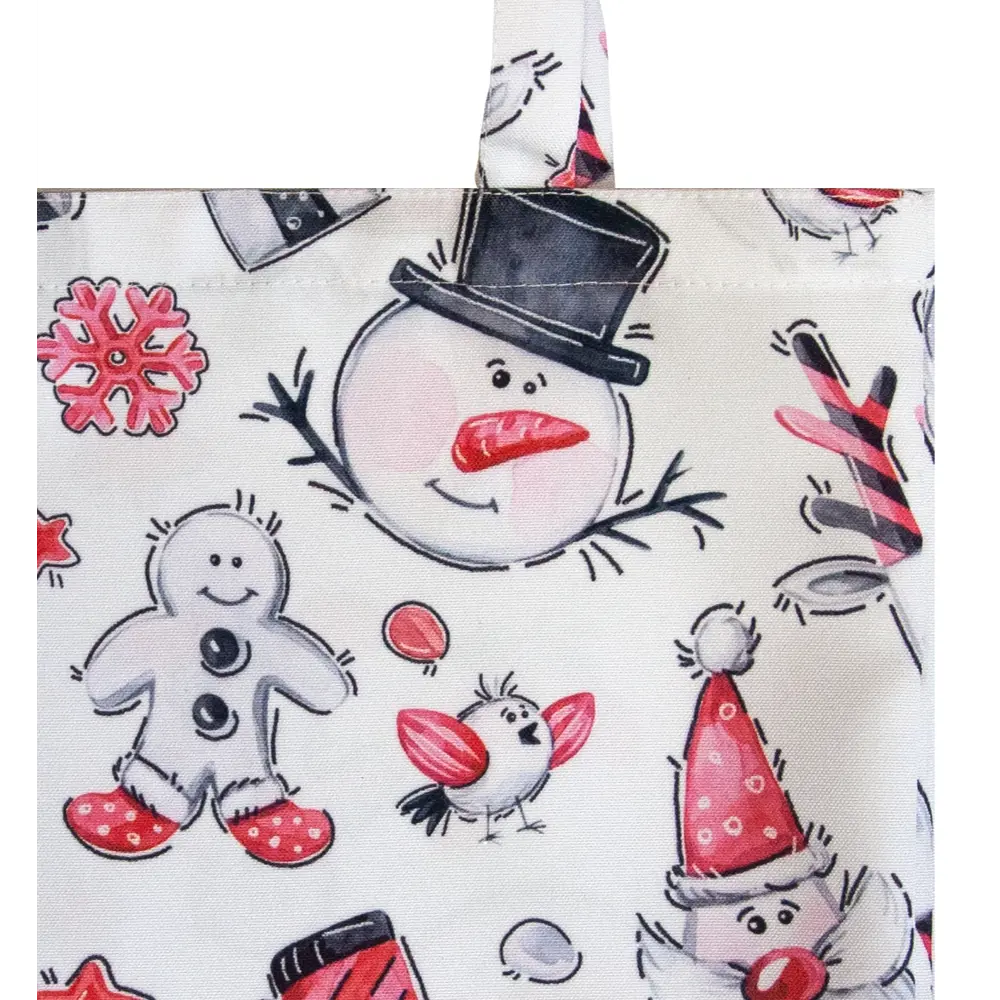 Сумка шоппер Новогодние игрушки 40х35 см белая SEASONS STLM-2202649 - Вид №1