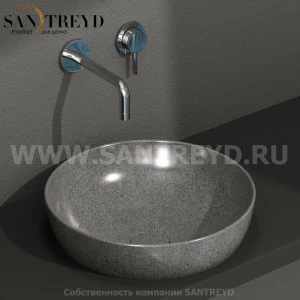 B6T38PG Встроенная раковина под столешницу круглая Ceramica Globo T-EDGE