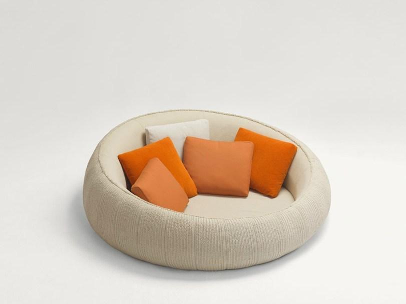 Paola Lenti Изогнутый садовый диван со съемным чехлом из ткани  J03a  - Вид №2