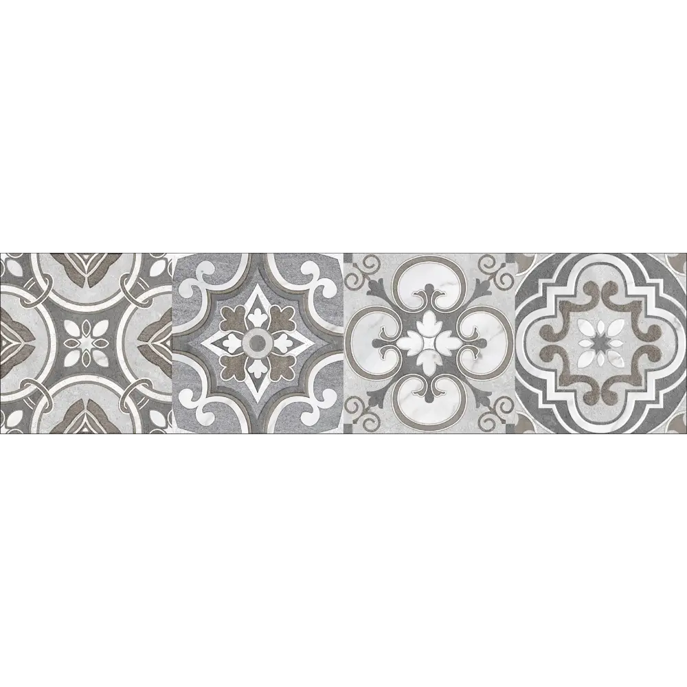 Керамогранит «Патч» 60x15 см 1.36 м2 цвет серый BELANI STLM-2016694 - Вид №1