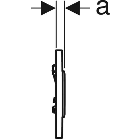 116.015.KJ.1 Система пневматического управления смывом писсуара Geberit, смывная клавиша типа 10 Geberit  - Вид №3