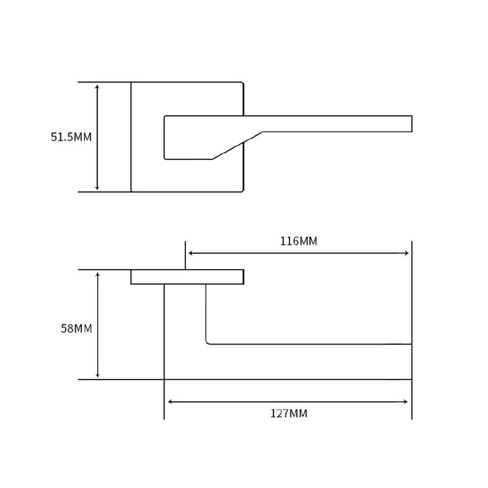 EDSON Дверные ручки EDS-150H-Q2 на розетке, цвет никель 85168794 STLM-0059357 - Вид №4
