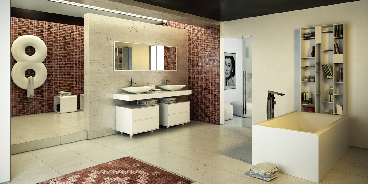 DSK200 Подвесная раковина настенная прямоугольная Dimasi System Desk белая - Вид №3