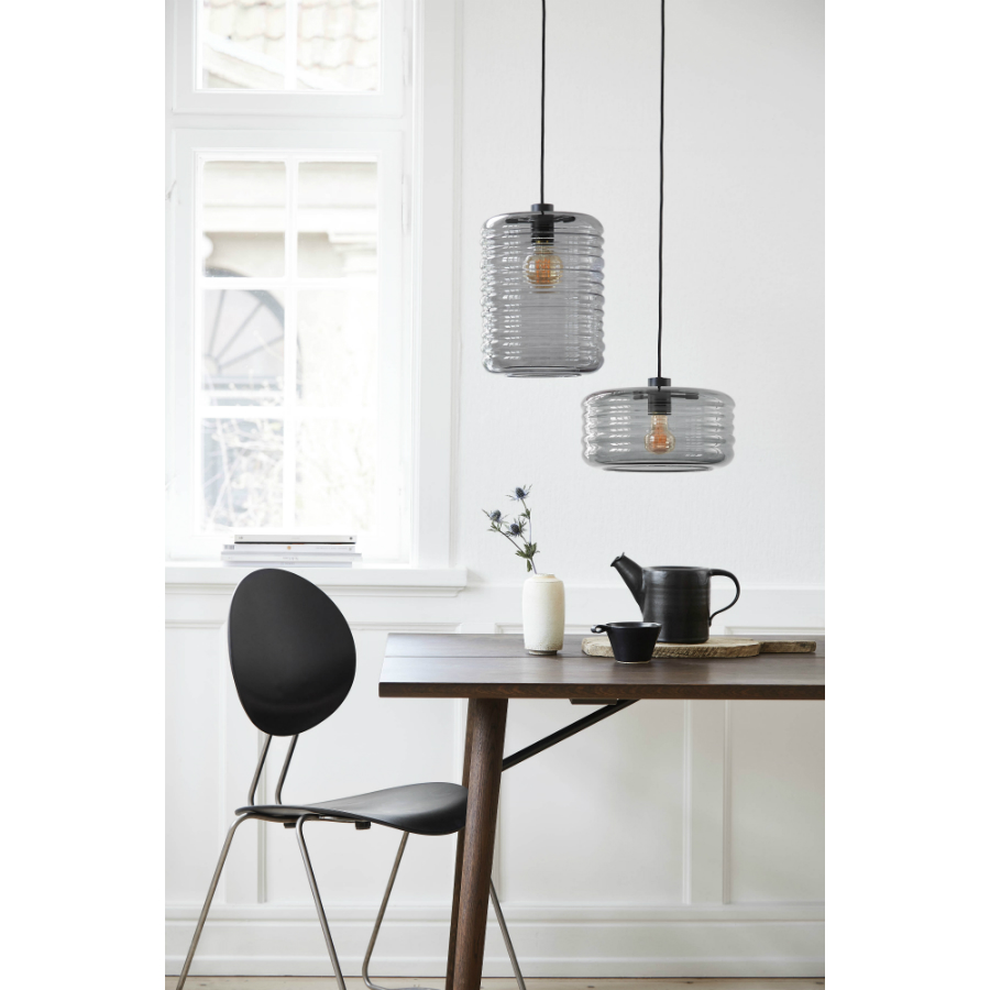 Лампа подвесная Wheels, D30 см, серая с черным Frandsen 1591270505001 - Вид №1