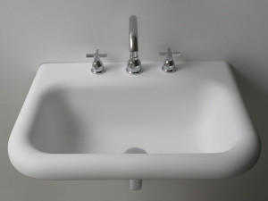 Прямоугольная подвесная раковина из Cristalplant®