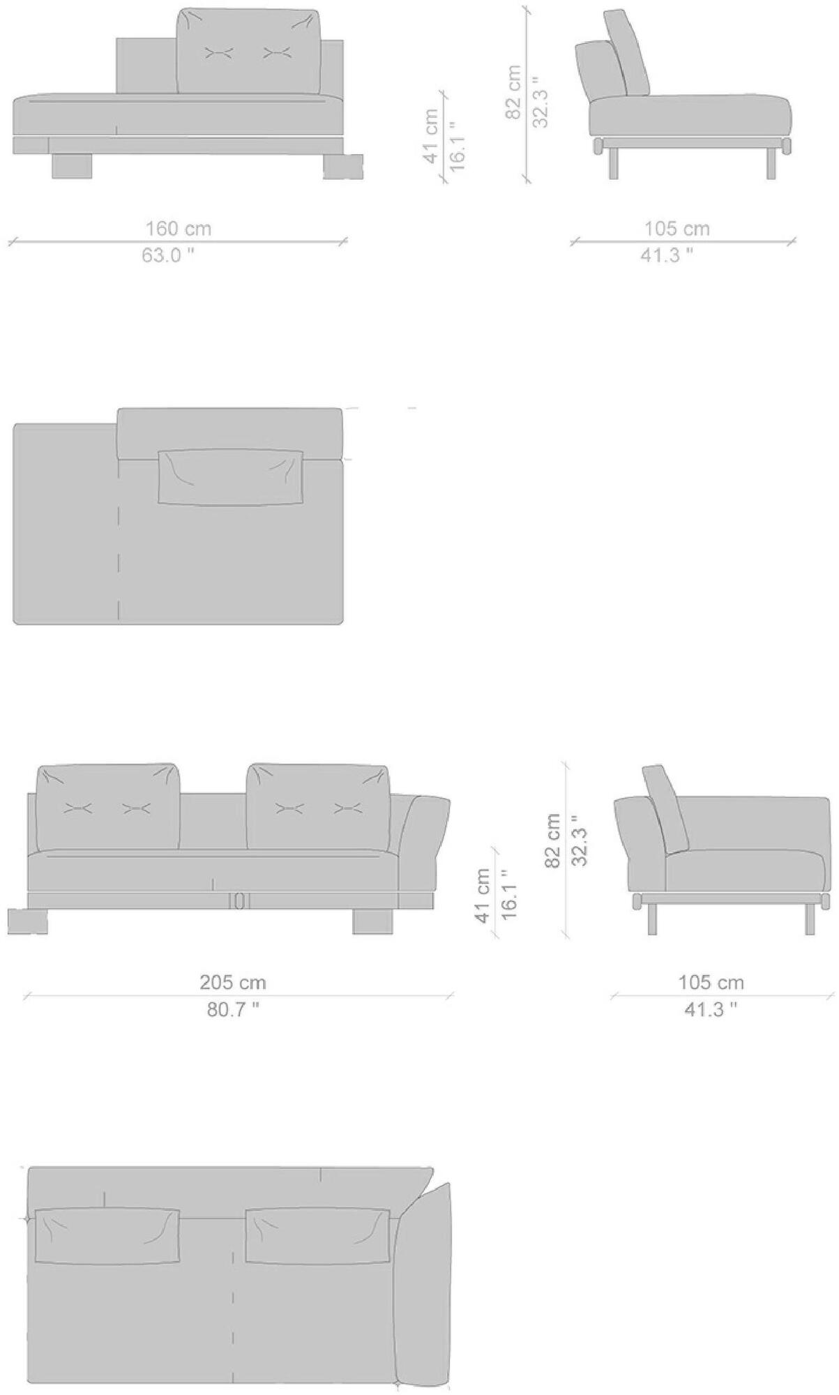 Cassina Модульный модульный диван со съемным чехлом Sengu sun-id-1463927 - Вид №8