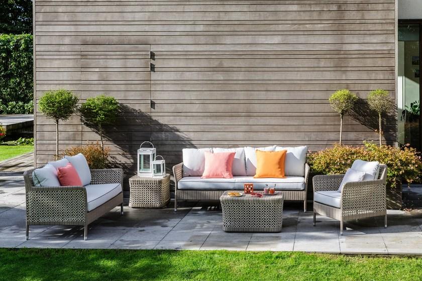 Kok Maison Квадратный садовый журнальный столик из смолы Antibes 648/7 - Вид №1