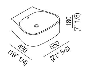 Керамическая подвесная раковина Agape Pear ARCH-00093434 - Вид №2