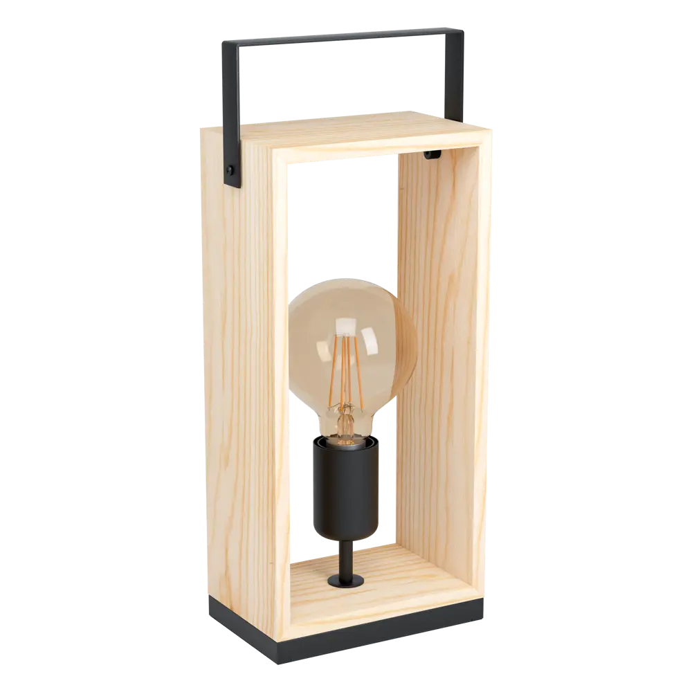 Лампа настольная Eglo Famborough 1x40 Вт, цвет черный-коричневый 82626019 STLM-2203773 