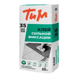 Клей для плитки сильной фиксации ТиМ №35 25 кг