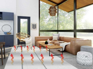 Напольная лучистая панель