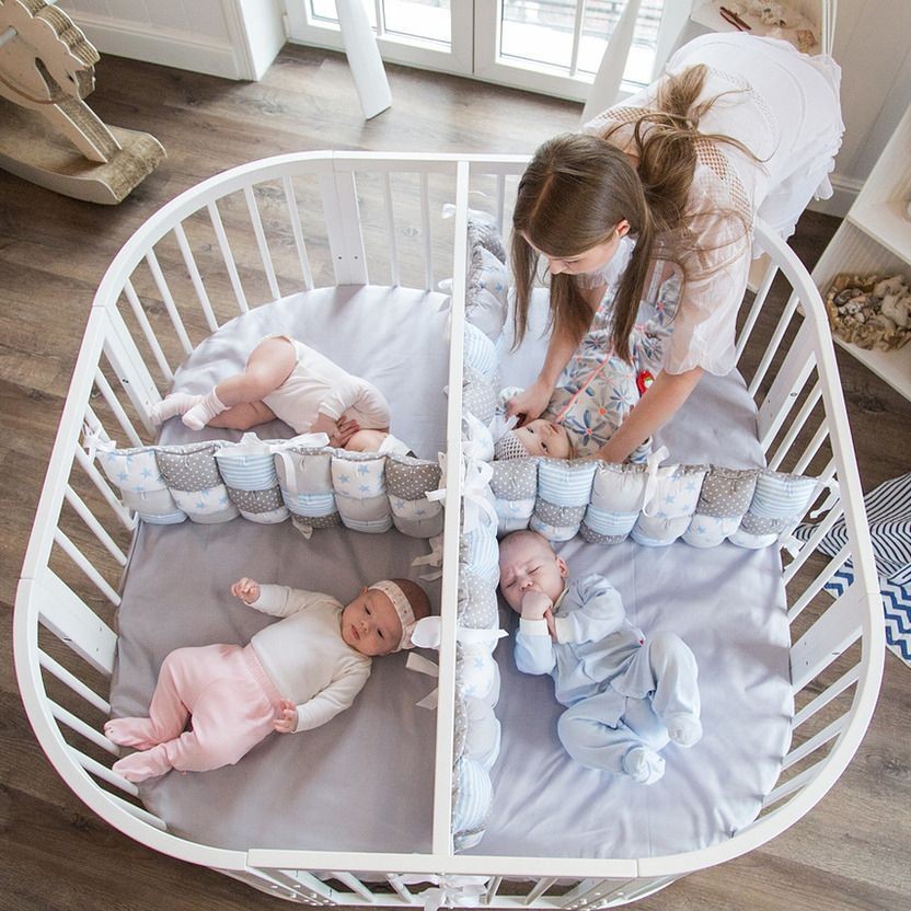 Манеж двухместная кроватка PlayPen 3 в 1 (без матрасов) 125 х 125 см COMFORTBABY  00-3949428 Разноцветный;белый Santreyd  - Вид №3