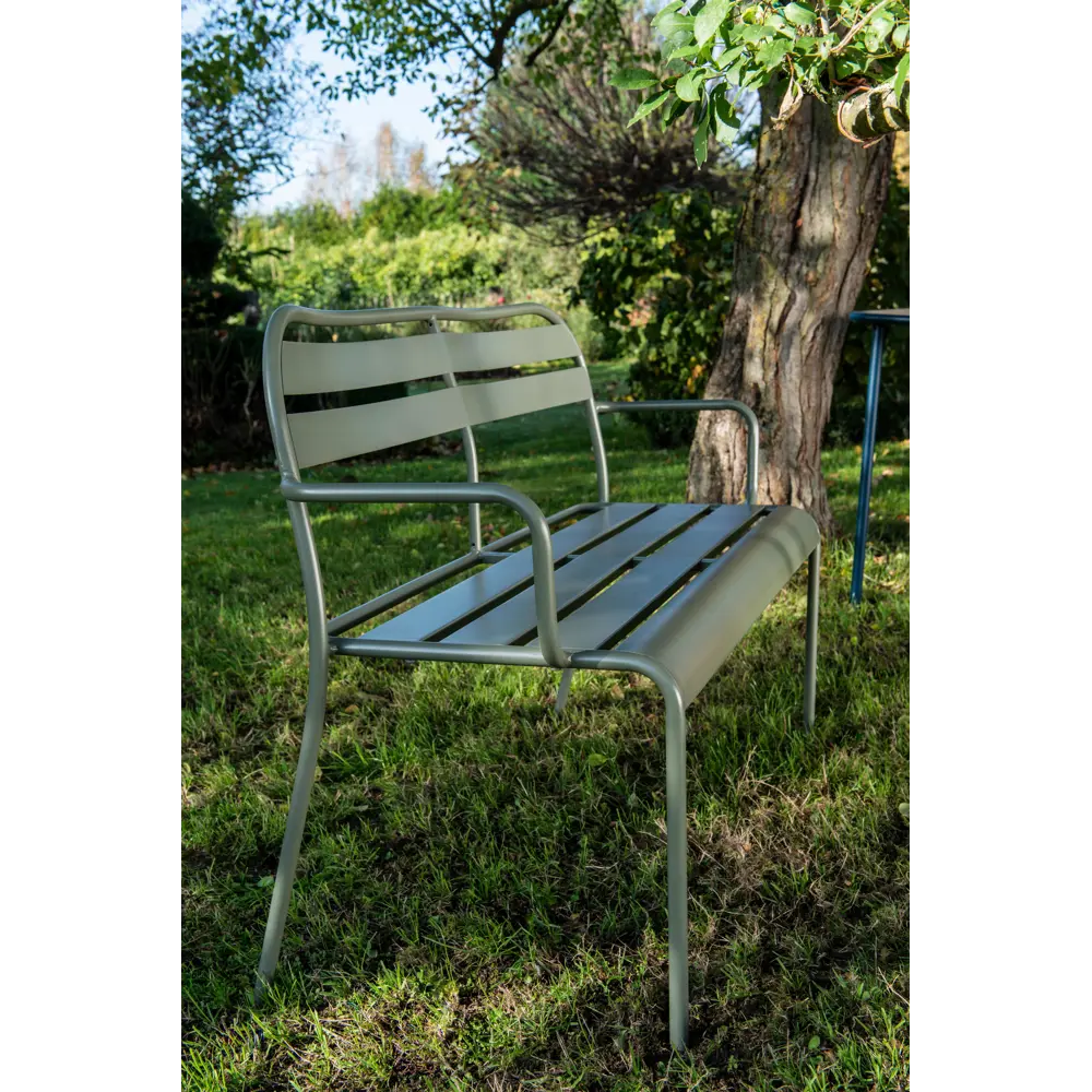 Скамья садовая Café 90x120 см сталь цвет зелёный Santreyd STLM-2207647 - Вид №7