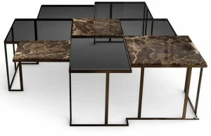 Porustudio Журнальный столик из мрамора и стекла