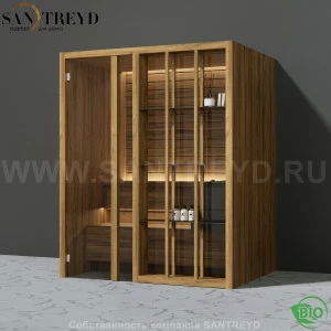 Effegibi YOKU.S45 BI.70100024 Био-сауна с левой дверью. Мощность: 4,5 кВт макс. Размеры: длина 174 см, ширина 132 см. Отделка: термообработанное дерево