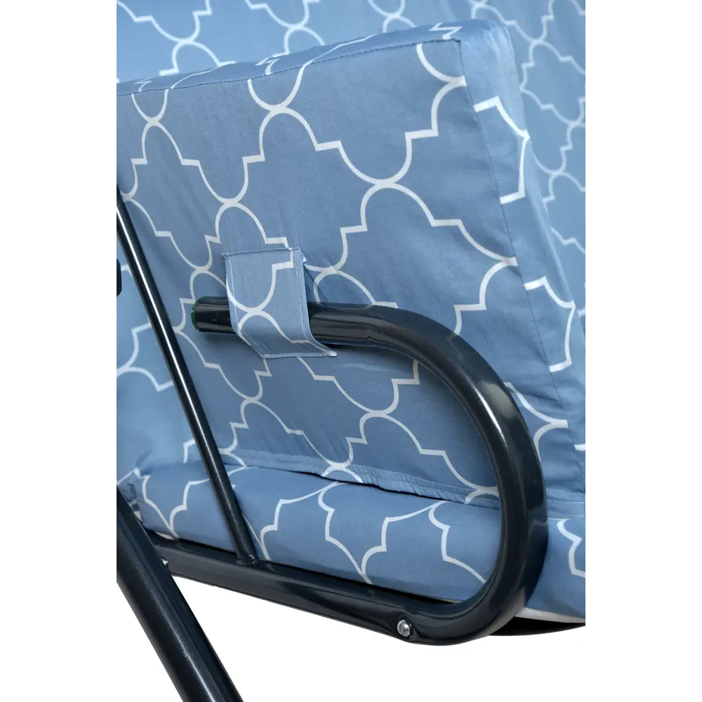 Качели садовые BEGINIA Losanna 2-х местные до 280 кг металл голубой STLM-2054043 - Вид №5