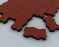 Резиновая брусчатка «волна» 40 EcoSpline sun-id-2068822