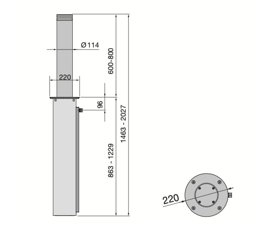 Жилой автоматический боллард Pilomat Security line ARCH-00129306 - Вид №2