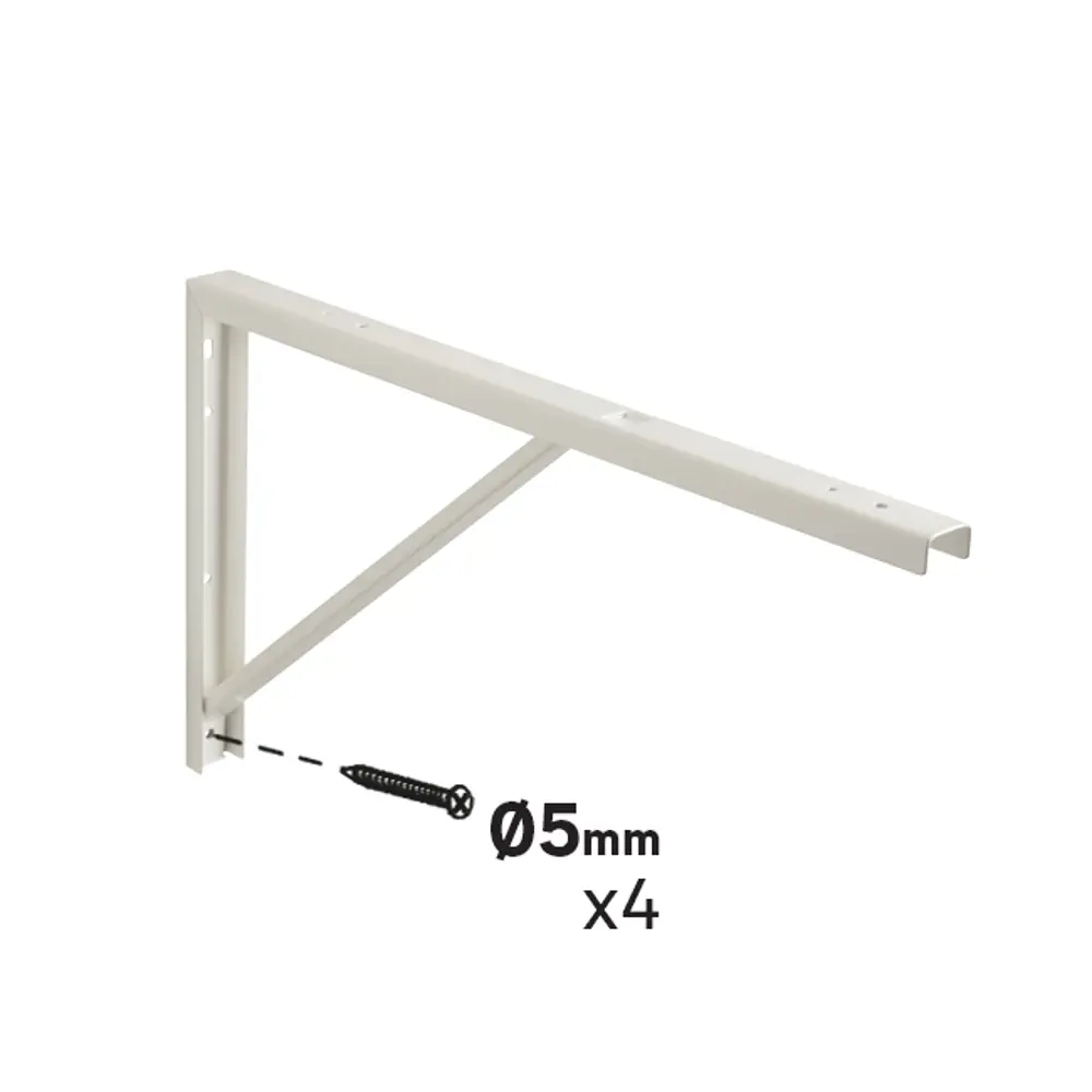 Утилитарный кронштейн Bi Bop 28x48 см нагрузка до 70 кг цвет белый Santreyd STLM-2121570 - Вид №4