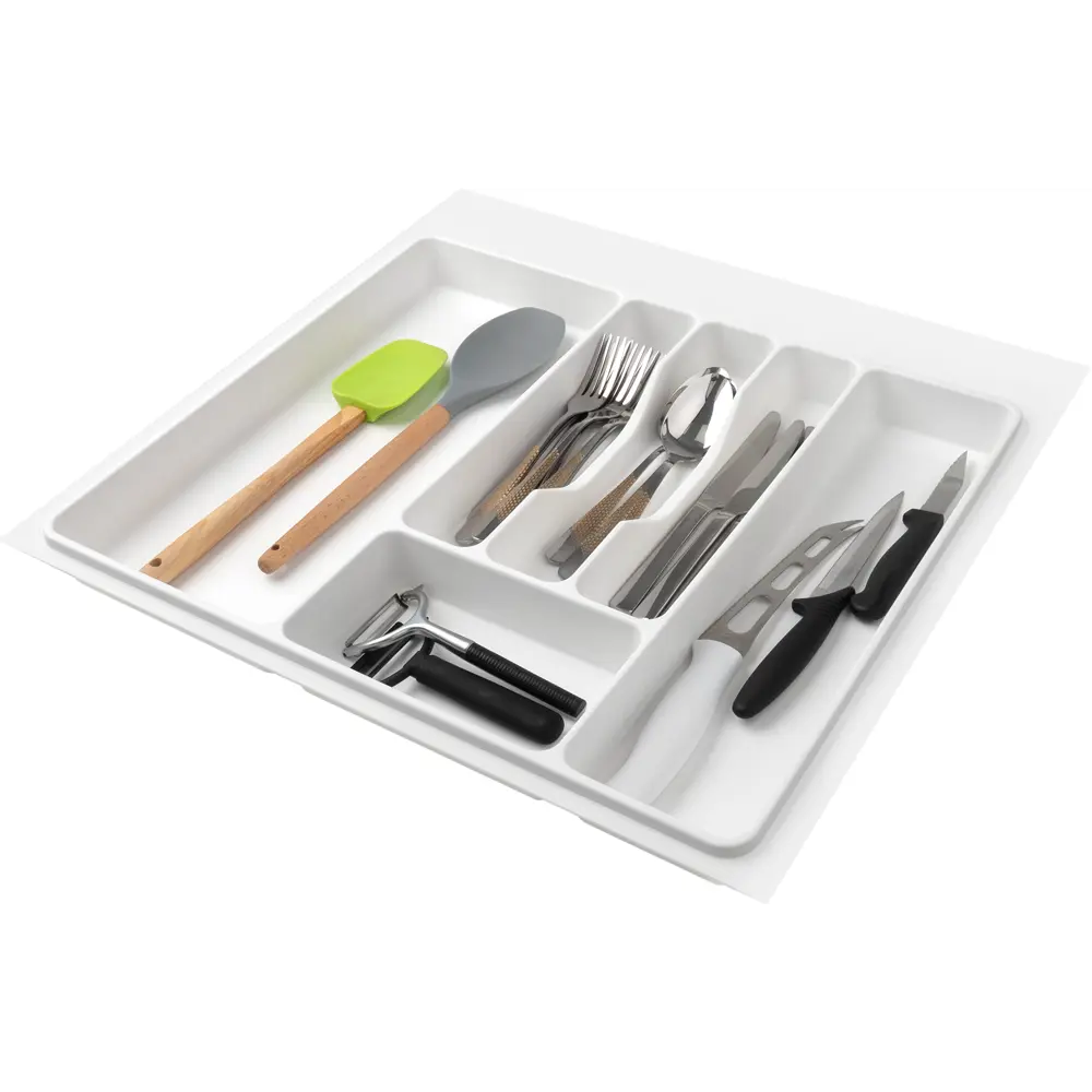 Лоток для столовых приборов KONSENSA 52.6x4.5x49 см пластик цвет белый STLM-2114591 - Вид №4