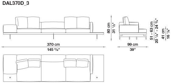 B&B Italia 3-х местный тканевый диван Dock sun-id-1376507 - Вид №70