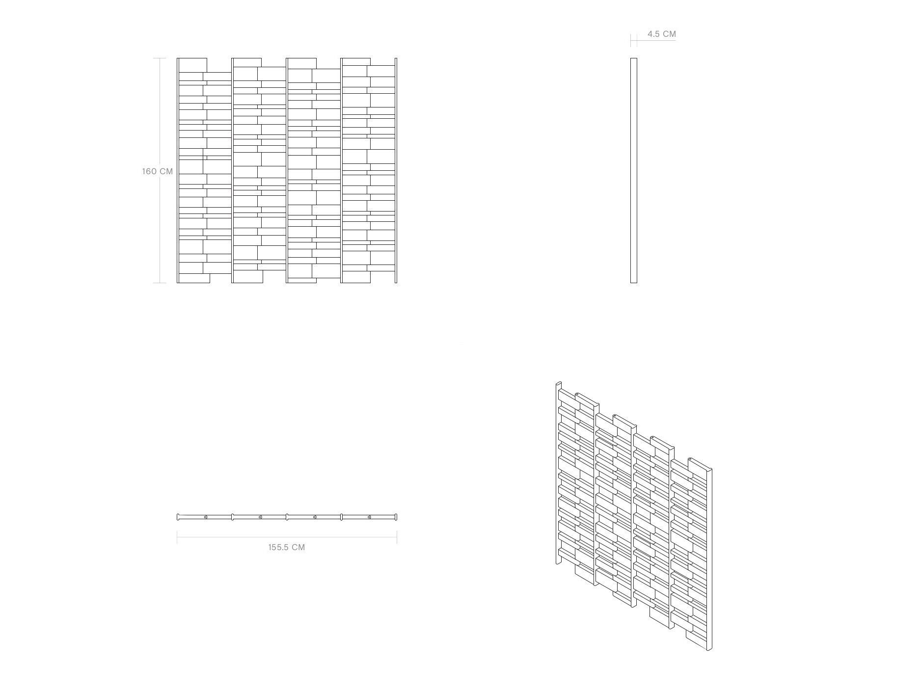Разделитель комнаты из тикового дерева Phantom Hands X + L ARCH-00139797 - Вид №7