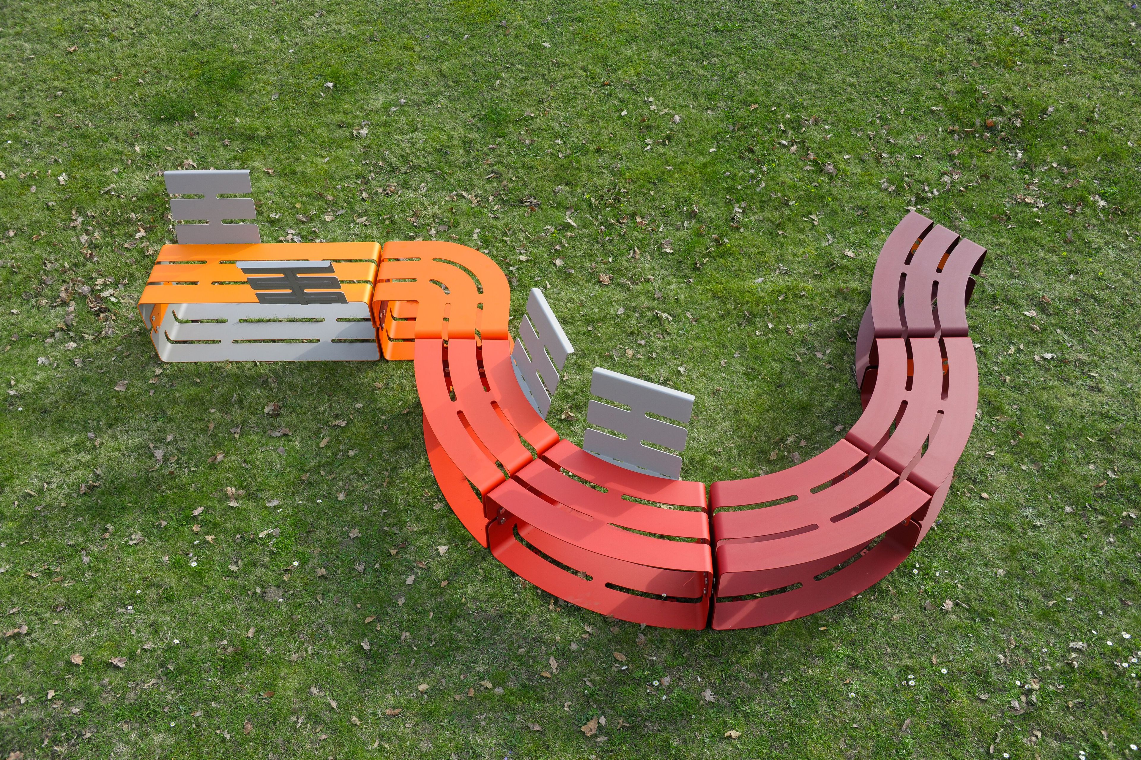 Модульная изогнутая скамья из нержавеющей стали BENKERT BANKE LINESCA ARCH-00096988 - Вид №11